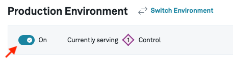 Toggle to enable environment