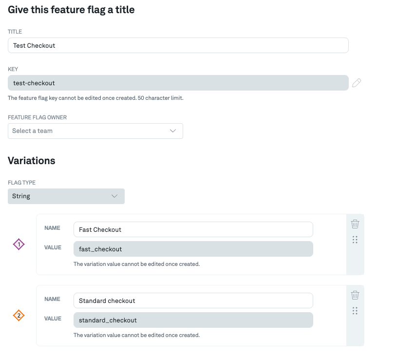 Test checkout configuration